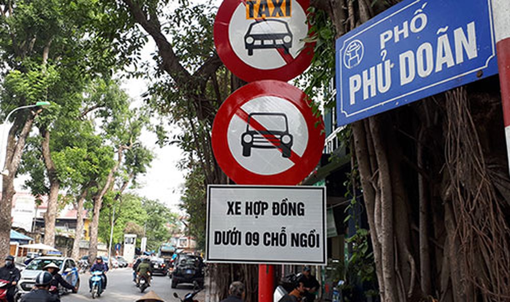 Tuyến phố cấm xe taxi