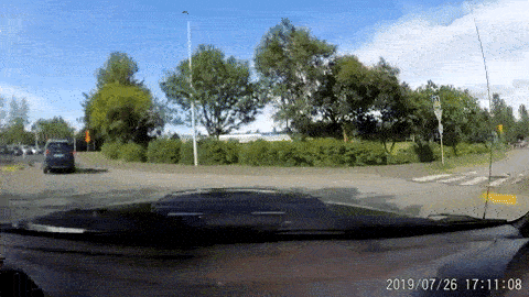 Tài xế ô tô hết hồn khi quay đầu vì bị "ú oà"