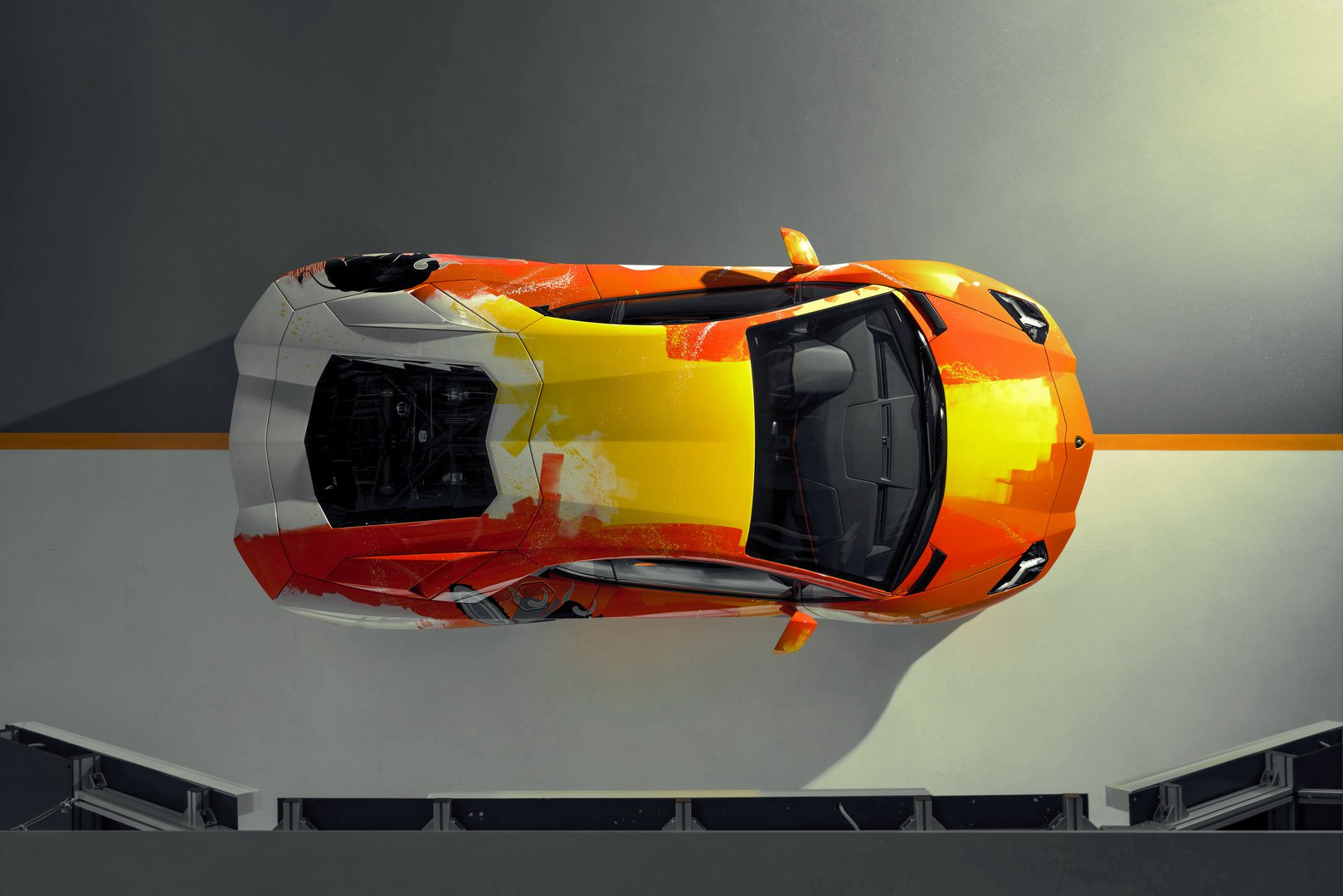 Thiết kế trần xe Lamborghini Aventador S đặc biệt