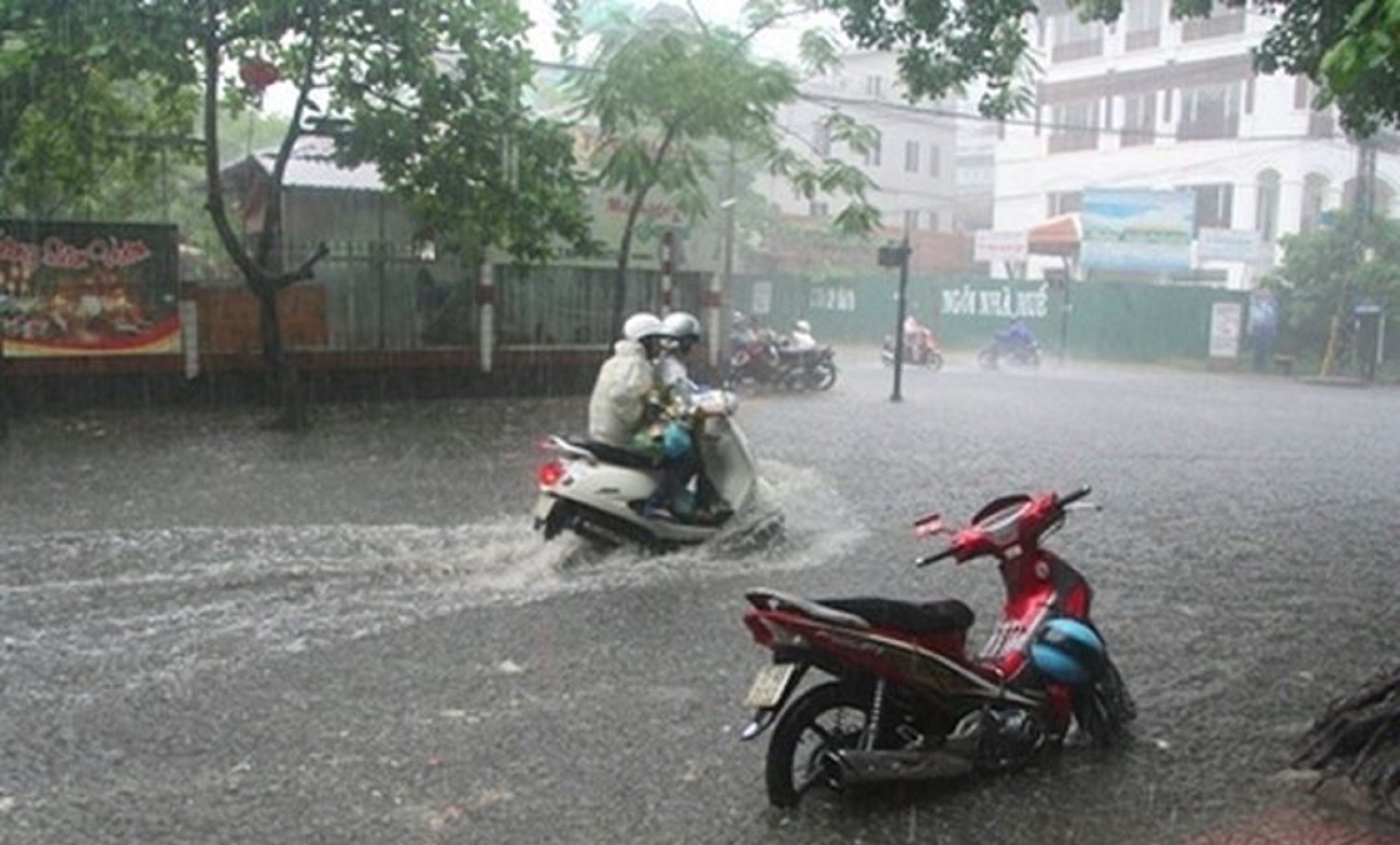 không phóng nhanh qua chỗ ngập nước