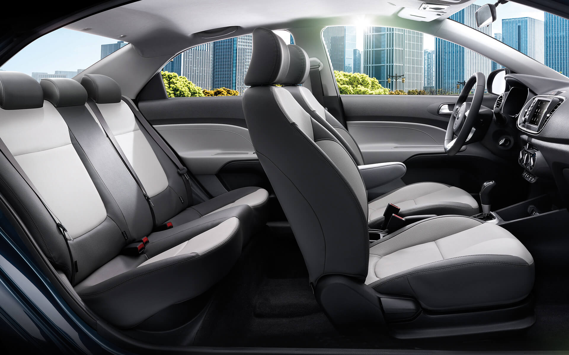 Thiết kế 2 hàng ghế của Kia Soluto