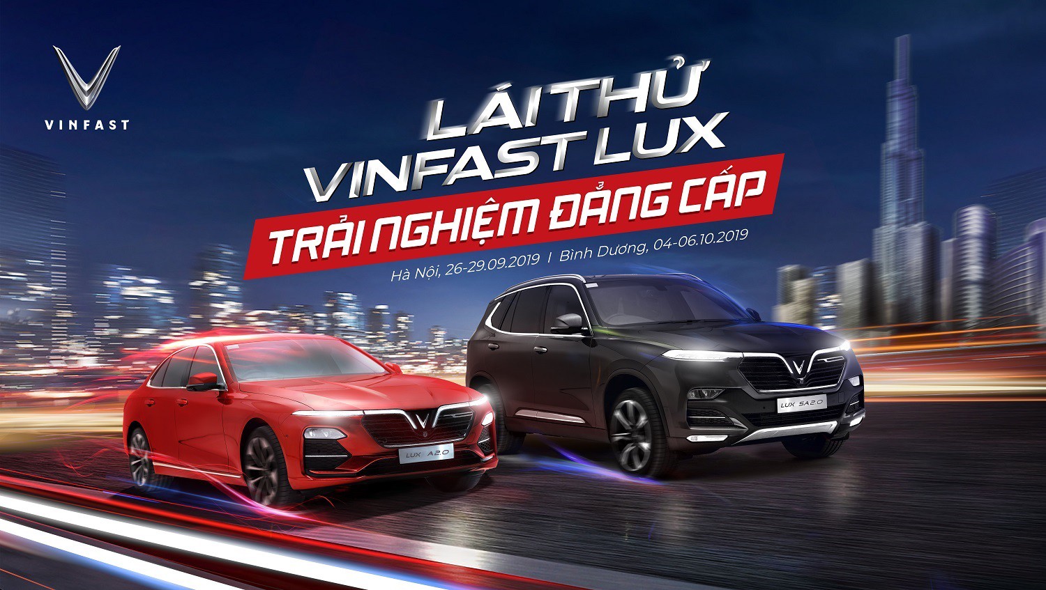 Khách hàng sẽ được trực tiếp lái thử xe VinFast tại Hà Nội và TP.HCM