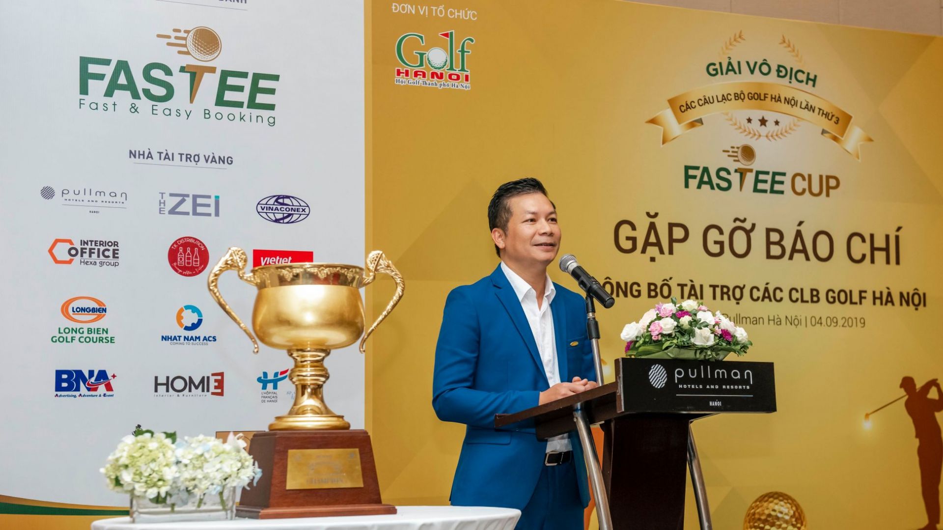 Shark' Phạm Thanh Hưng - đại diện NTT xứng danh Fastee phát biểu tại sự kiện