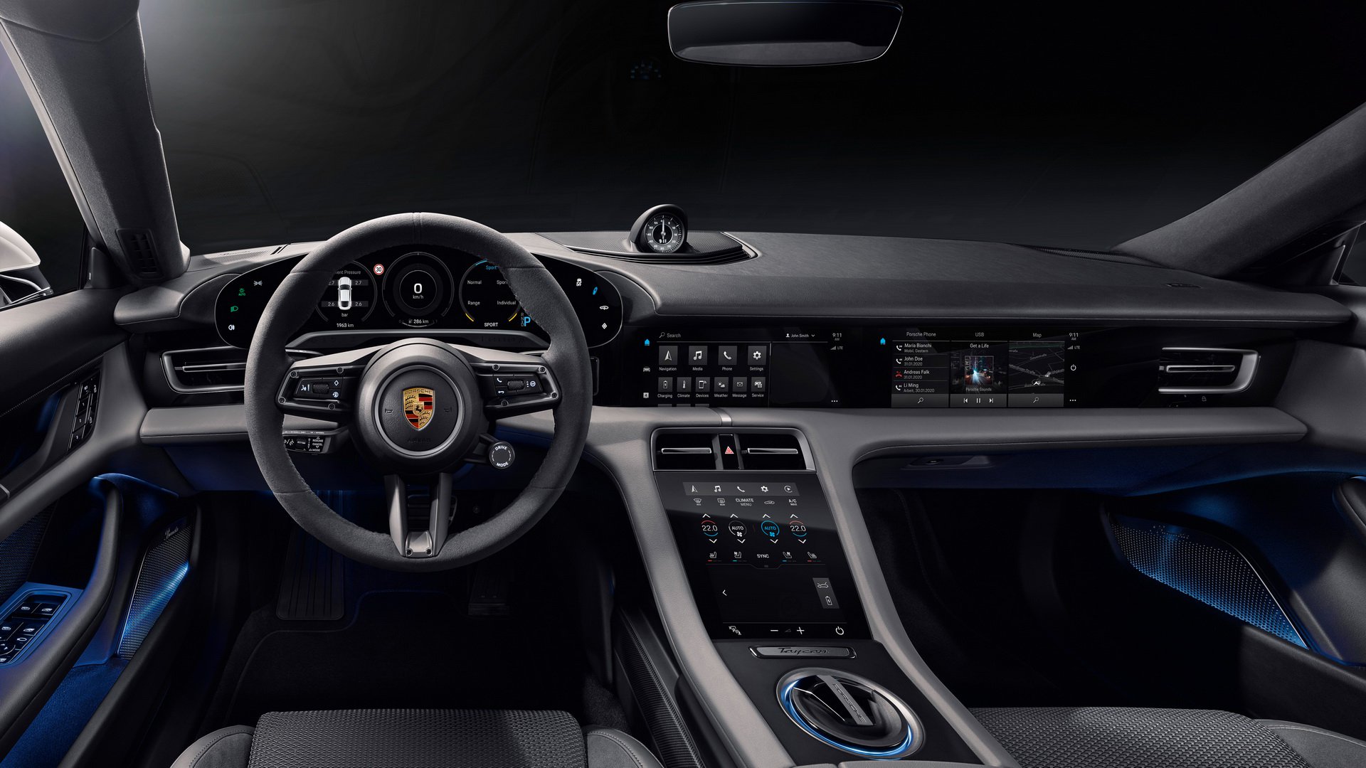 Thiết kế cabin xe Porsche Taycan