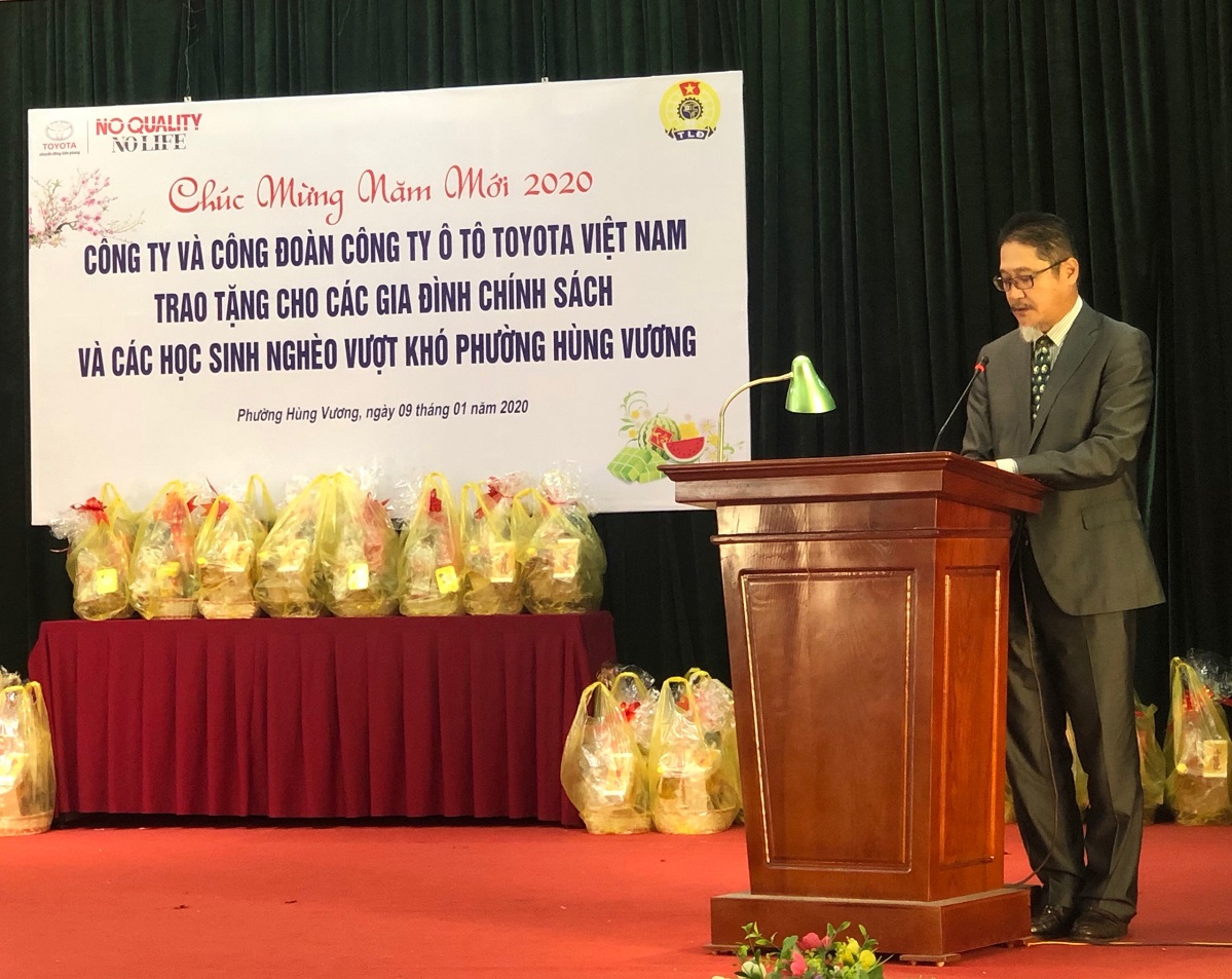 Ông Toru Kinoshita, Tổng Giám đốc TMV phát biểu tại buổi lễ
