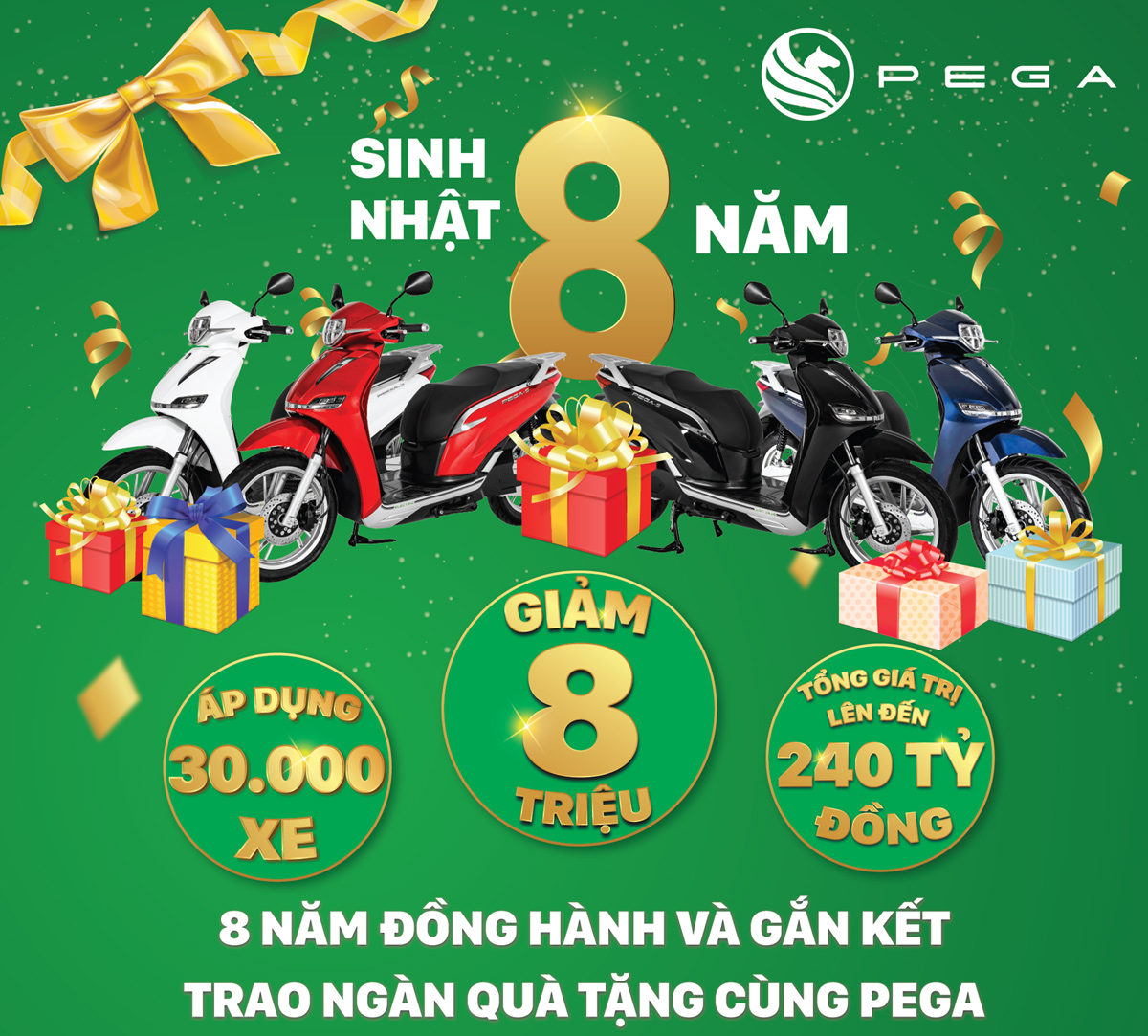 PEGA triển khai chương trình ưu đãi “08 năm đồng hành và gắn kết - trao ngàn quà tặng”