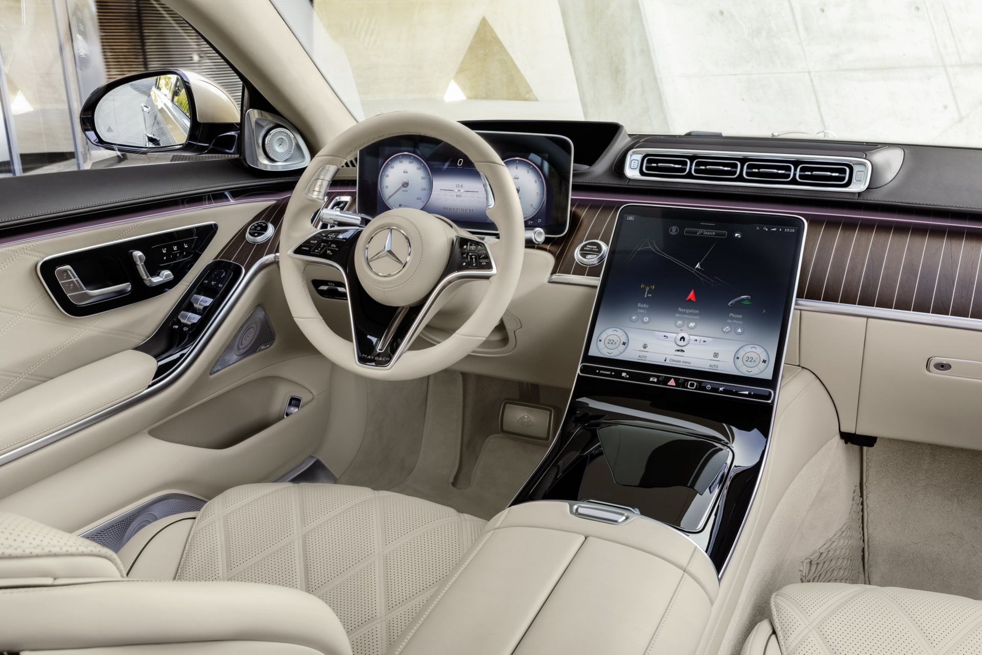 Hàng ghế trước xe Mercedes-Benz Maybach S-Class 2021