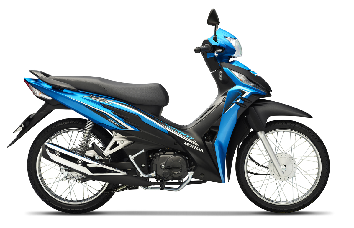 Wave RSX FI mới phiên bản Vành Nan Phanh Cơ màu Xanh Đen