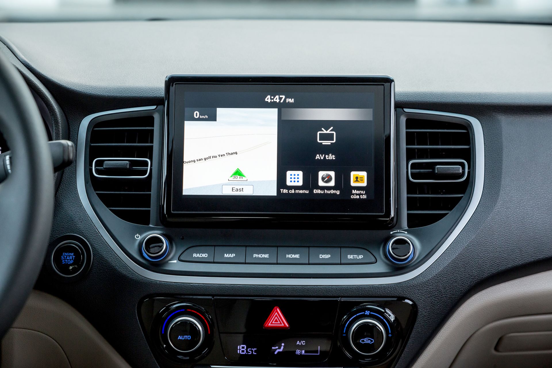 Màn hình giải trí của xe Hyundai Accent 2021