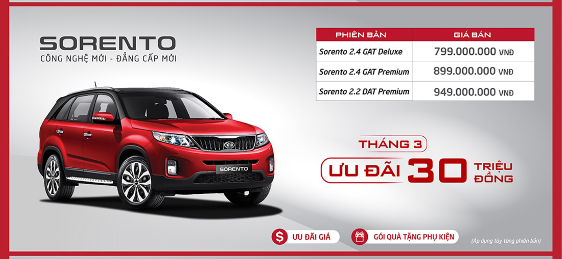 Kia Việt Nam tung khuyến mại tháng 3 cao nhất lên tới 70 triệu đồng