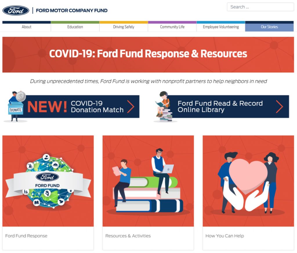 Thông qua Chương trình Hiệp lực chống lại COVID-19, Quỹ Ford chung tay với các tổ chức phi lợi nhuận hỗ trợ đối phó Covid-19