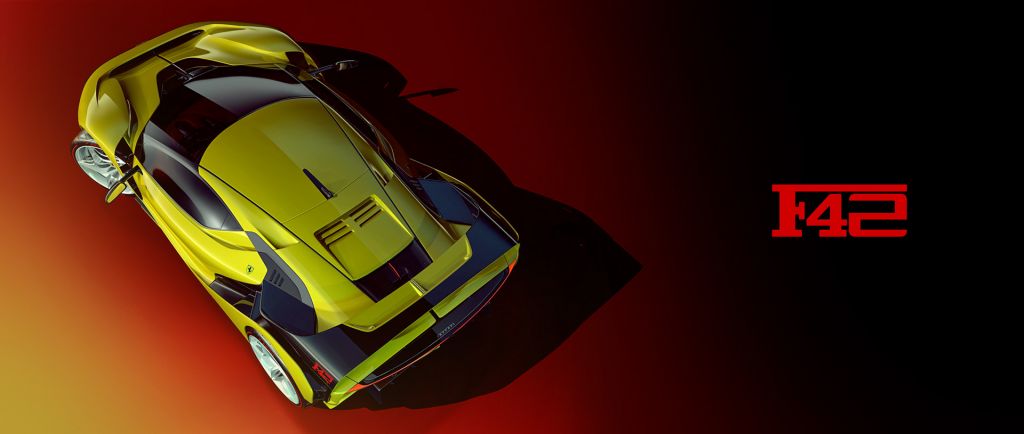 Concept Ferrari F42 mang những nét táo bạo như những chiếc Lamborghini