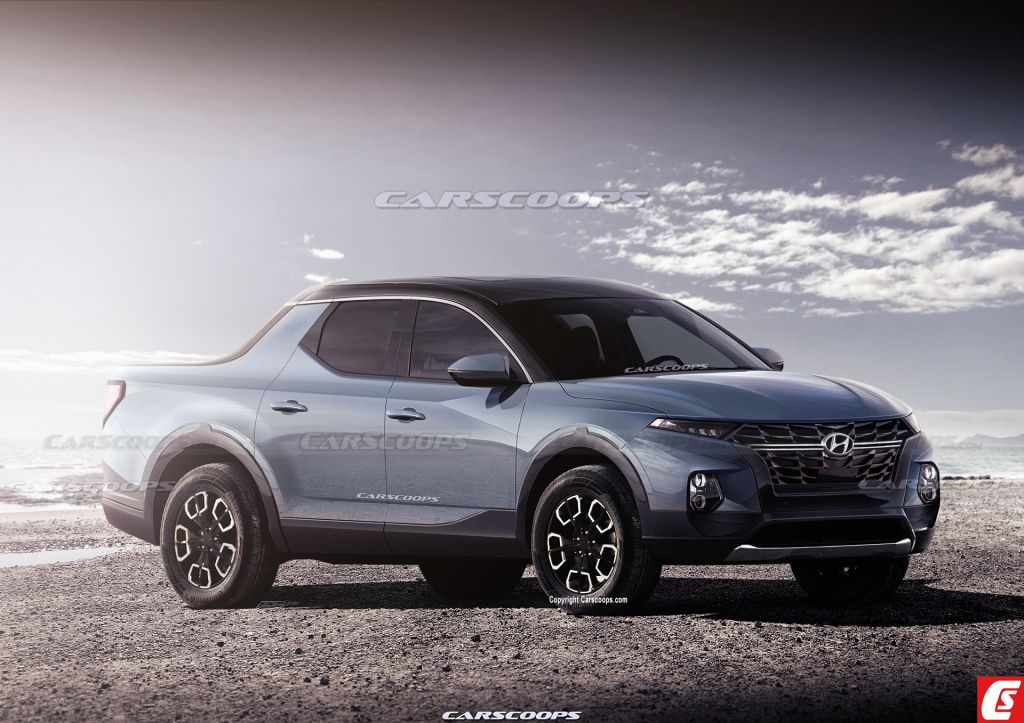 Hyundai Santa Cruz được vẽ dựa trên bản thử nghiệm nguỵ trang