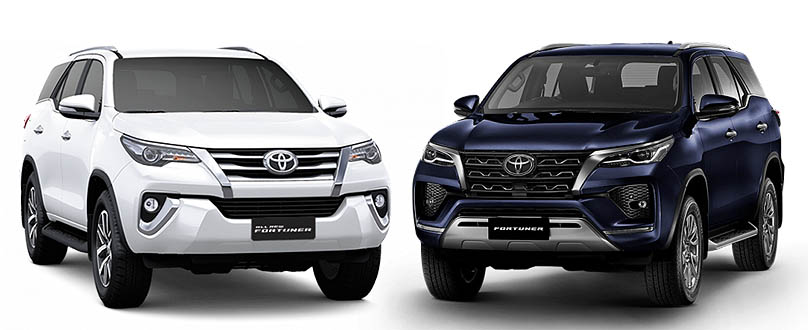 Những điểm khác biệt trên Toyota Fortuner 2021 và 2020