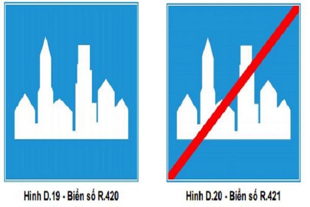 biển báo khu vực dân cư