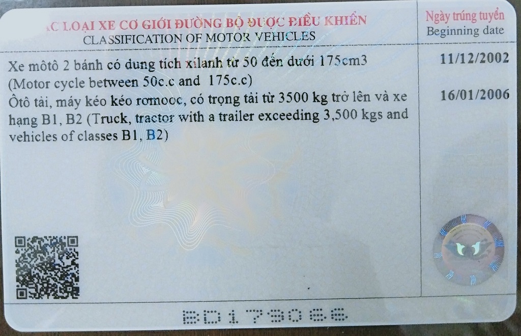 giấy phép lái xe