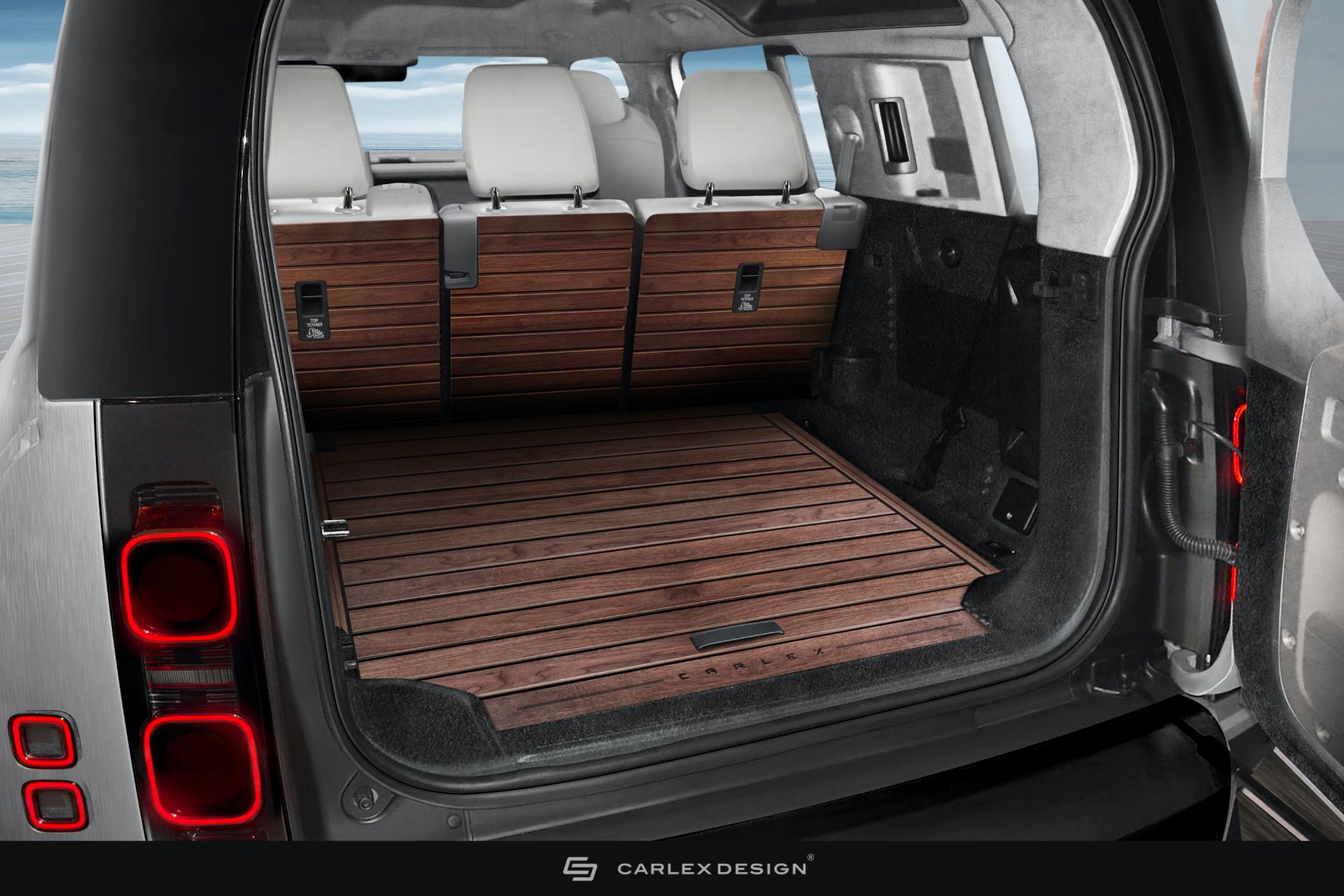 Cốp xe Land Rover Defender Yachting Edition ốp gỗ