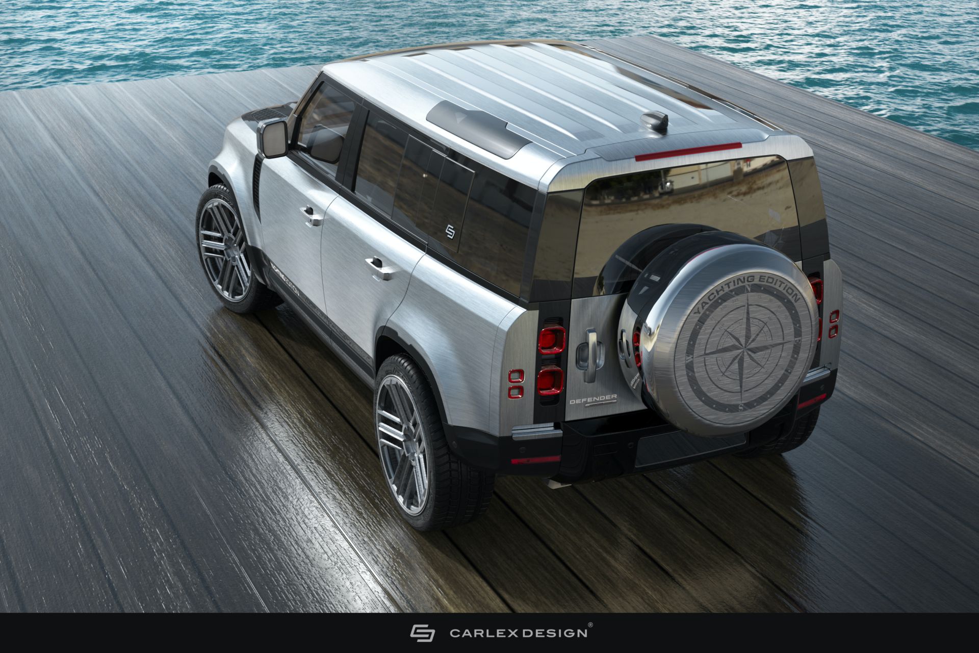 Land Rover Defender Yachting Edition nhìn từ trên cao