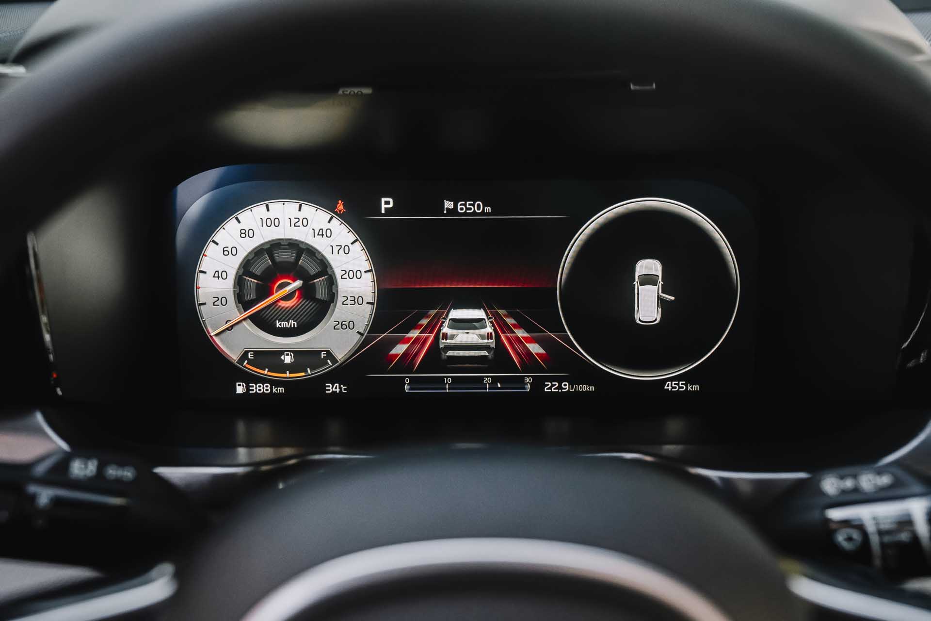 Đồng hồ hiển thị trên xe Kia Sorento 2021