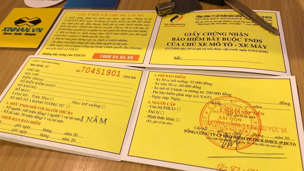 không có bảo hiểm xe máy