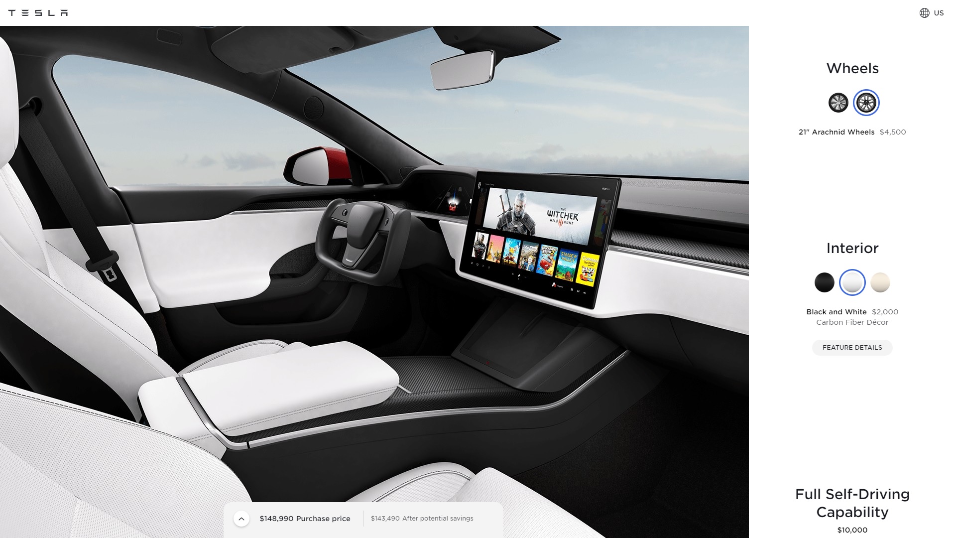Cabin xe Tesla mới