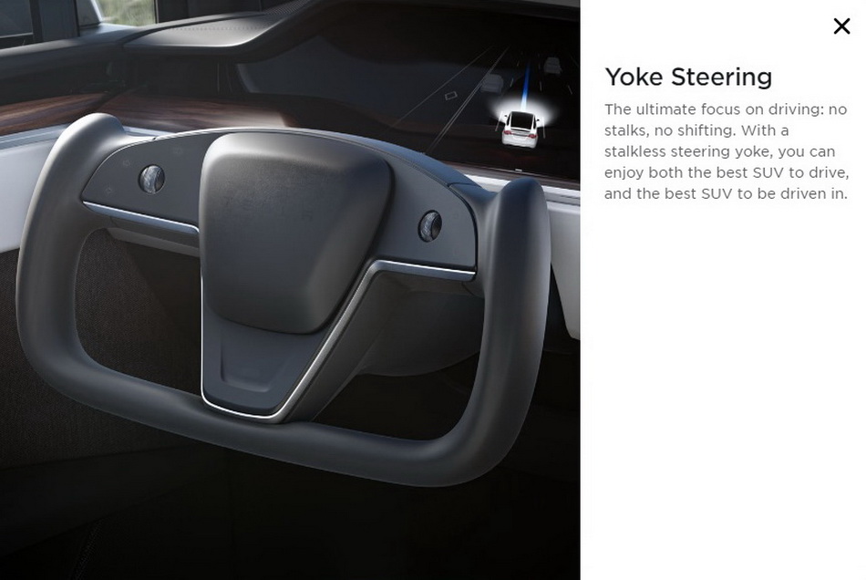 Vô lăng của xe Tesla mới