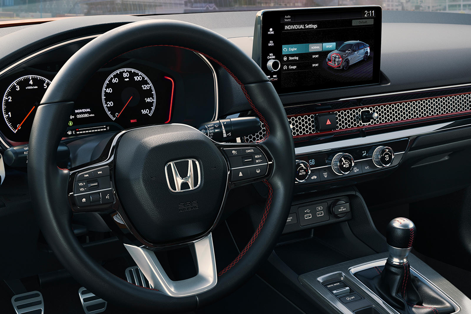 Khu vực người lái của Honda Civic Si
