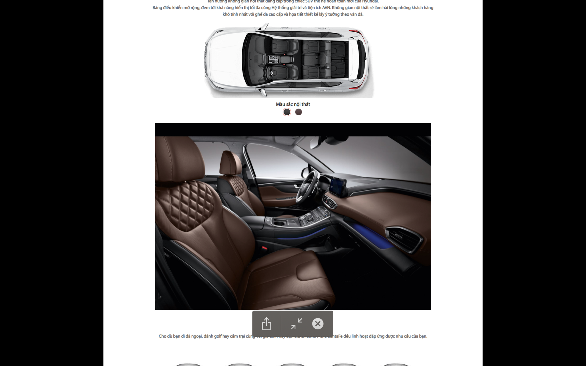 Thiết kế nội thất của xe Hyundai Santa Fe 2021