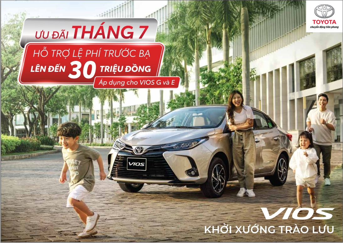 Khuyến mãi dành cho mẫu xe Toyota Vios trong tháng 7/2021