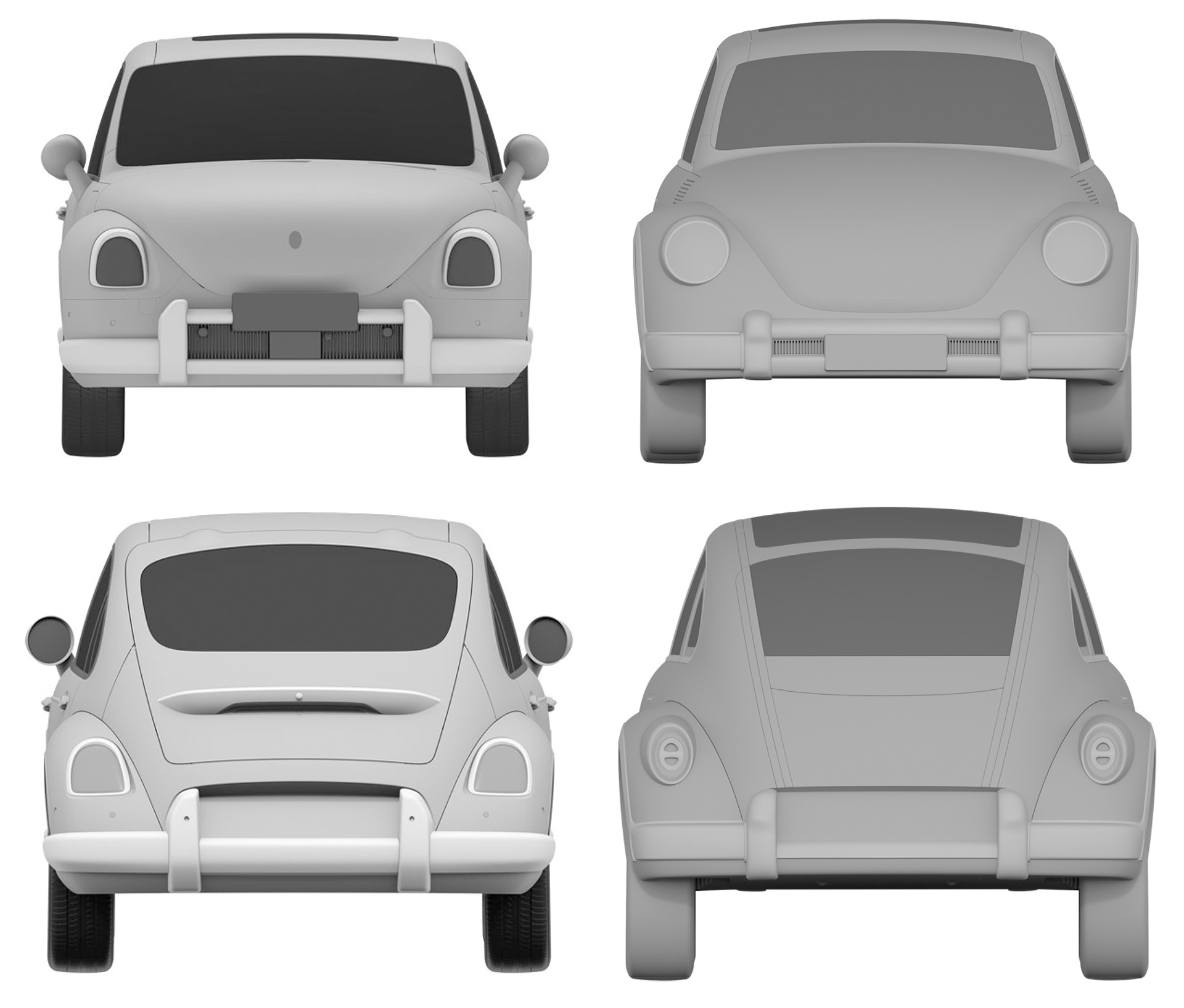 So sánh thiết kế của Volkswagen Beetle và ORA Punk Cat