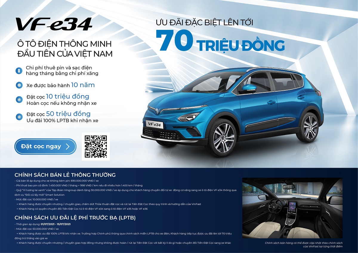 Bảng giá xe VinFast tháng 7/2021