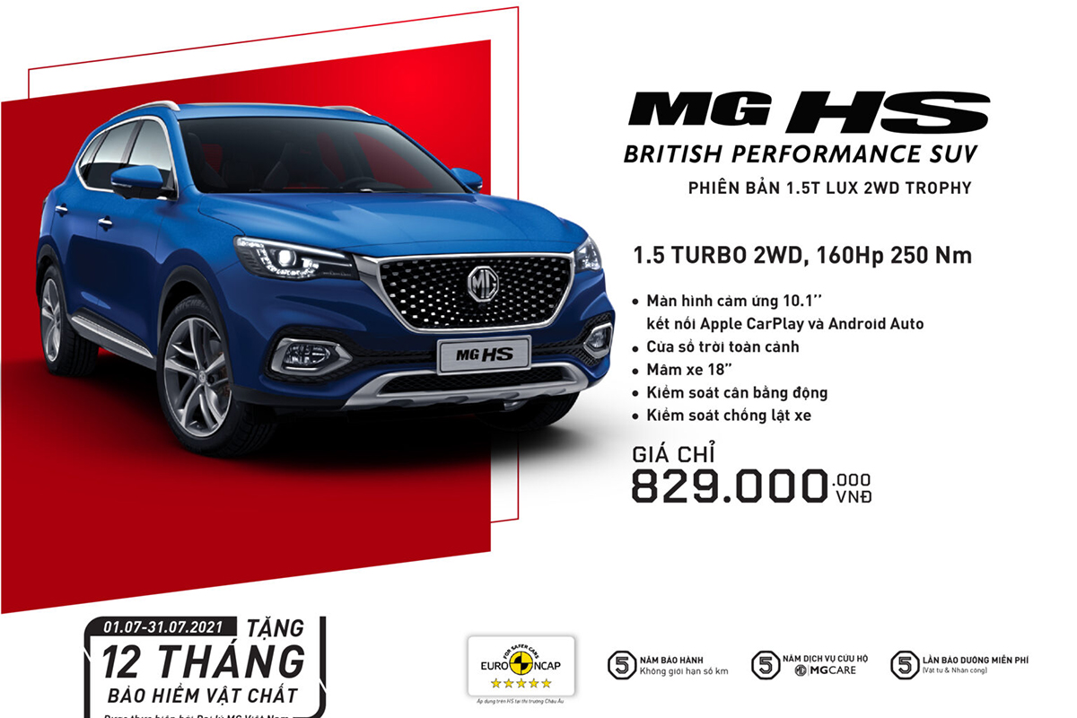 Bảng giá xe MG tháng 7/2021