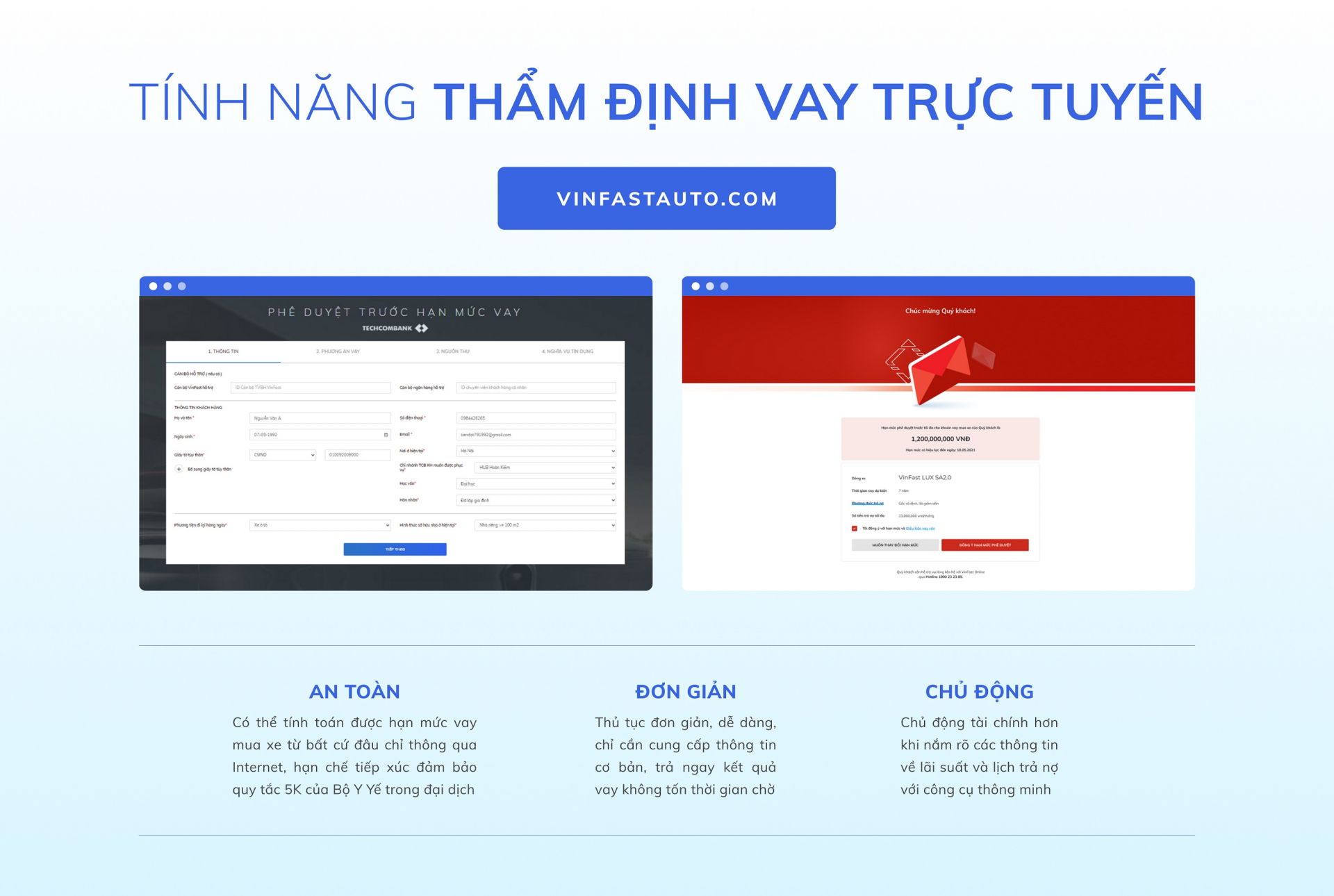 Các dịch vụ trực tuyến khi mua xe của VinFast