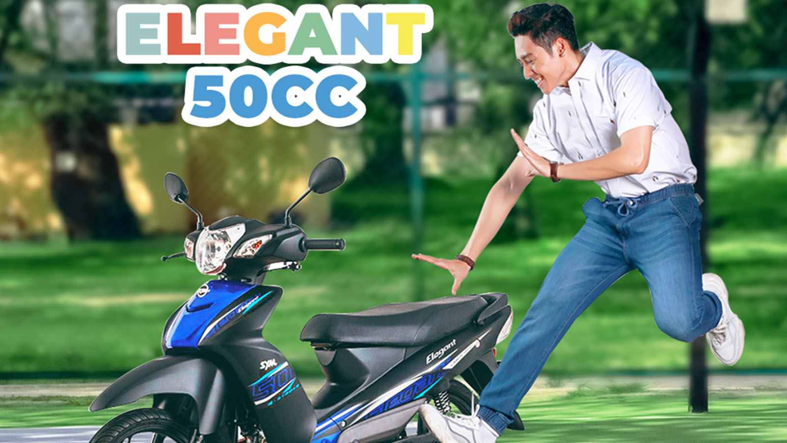 Chiếc xe số của SYM Elegant cũng như cái tên là nó mang, khá nhã nhặn, gọn nhẹ