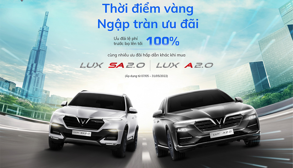 Lux A2.0 được ưu đãi 100% lệ phí trước bạ
